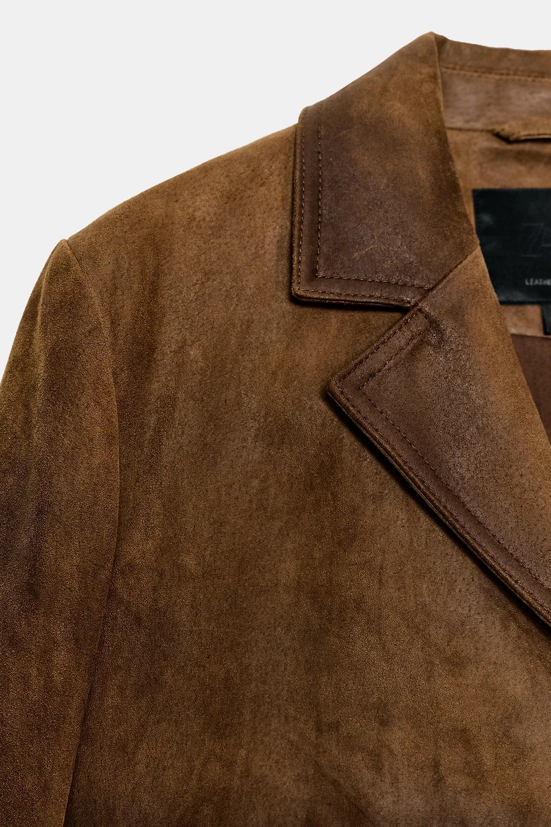 100% LEATHER COAT ZW COLLECTION LIMITED EDITION