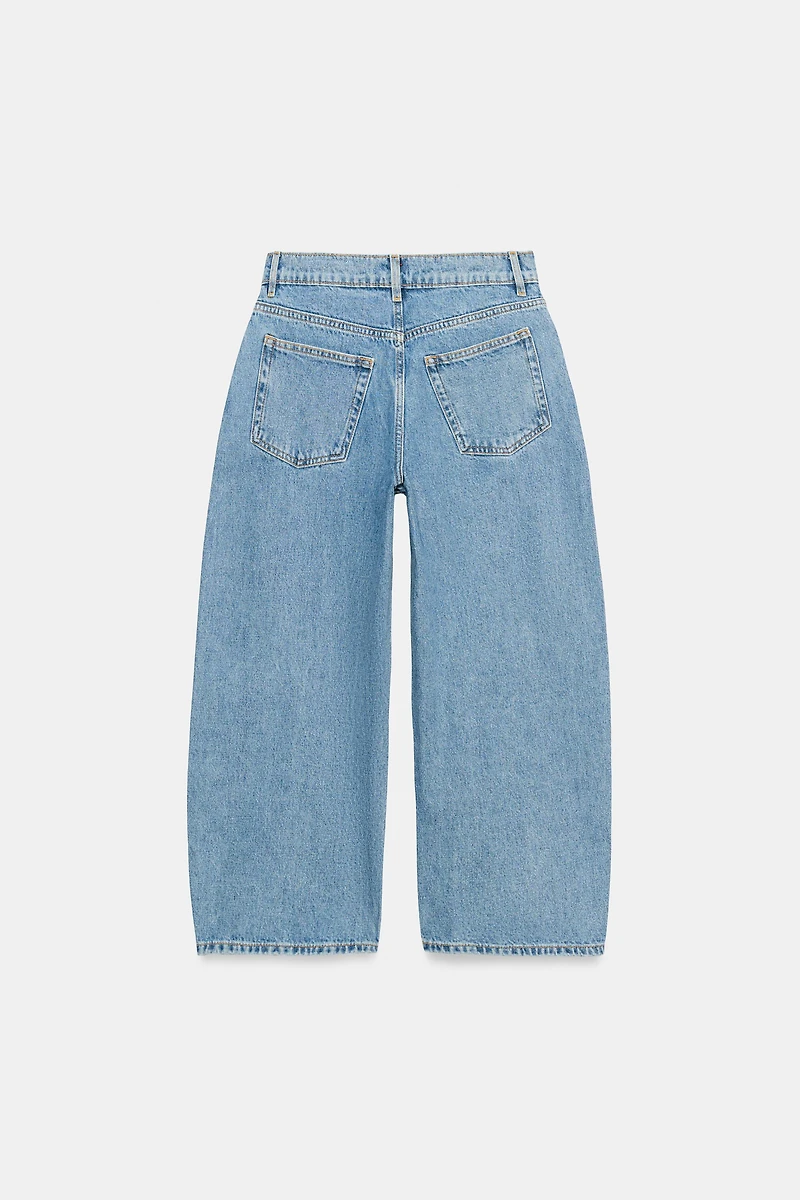 ZW COLLECTION MID-RISE CAPRI BALLOON JEANS
