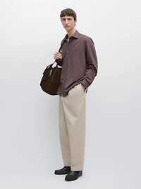 Regular fit melange shirt