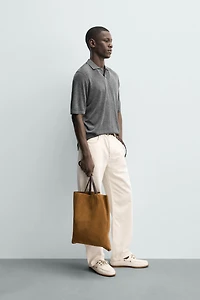 RELAXED FIT KNIT POLO SHIRT