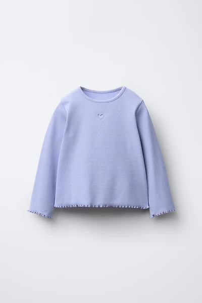 RIBBED HEART T-SHIRT