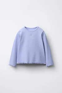 RIBBED HEART T-SHIRT