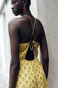 PRINTED MIDI DRESS