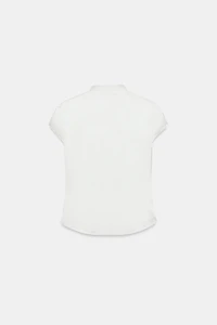 TOP SATINÉ À BOUTONS LATÉRAUX
