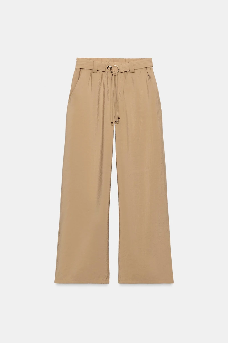 STRAIGHT LEG PANTS WITH BELT