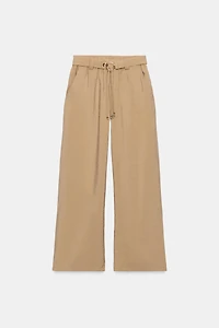 STRAIGHT LEG PANTS WITH BELT