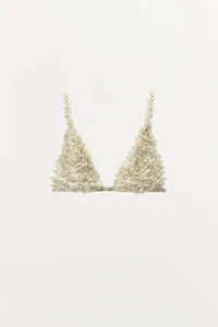 LIMITED EDITION BEADED RAISED FLORAL BRA