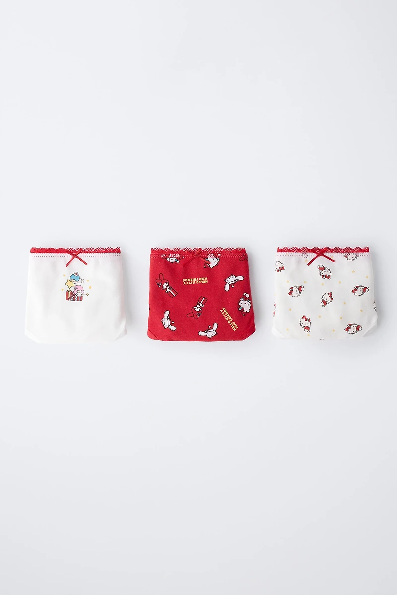 6- ANS/ LOT DE TROIS CULOTTES HELLO KITTY © SANRIO