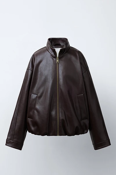 BLOUSON EN MATIÈRE SYNTHÉTIQUE