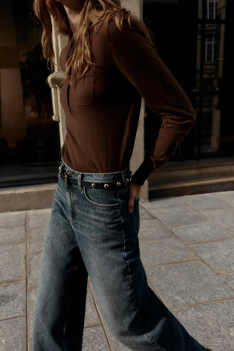 WOOL POLO SWEATER WITH POCKET