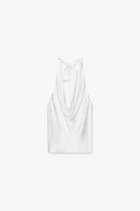 HALTER SATIN EFFECT TOP