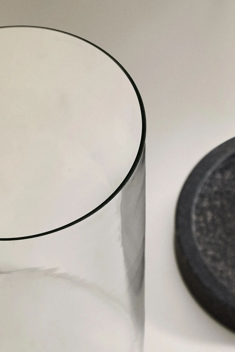 VASE LANTERNE EN VERRE