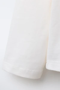 FLOCKED TEXT T-SHIRT