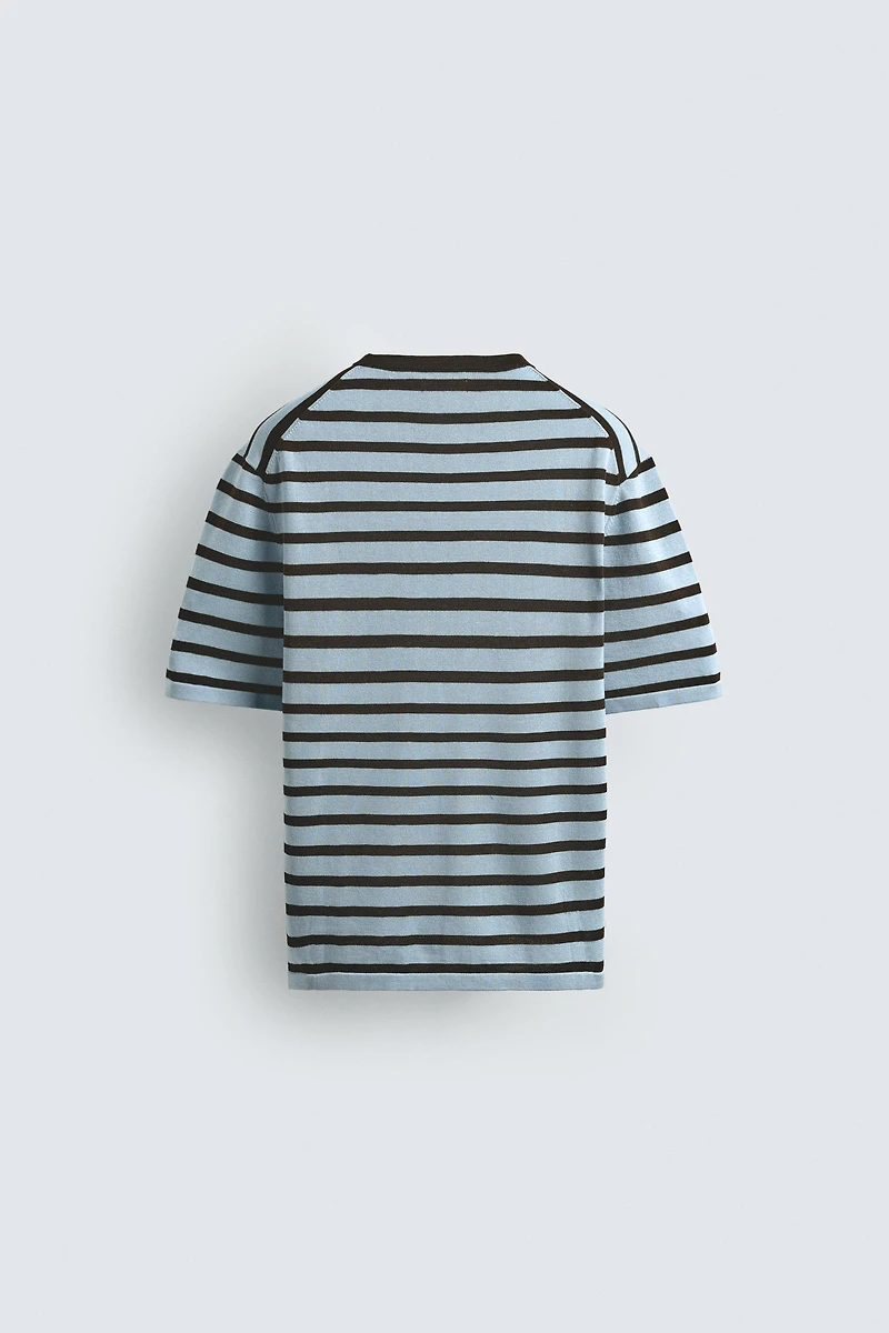 STRIPED COTTON KNIT T-SHIRT