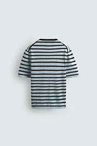 STRIPED COTTON KNIT T-SHIRT