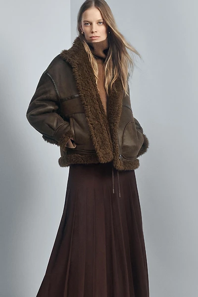 ZW COLLECTION LONG BOX PLEAT SKIRT