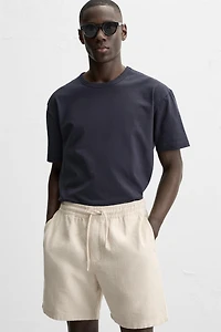 TEXTURED REGULAR FIT SHORTS