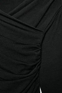DRAPED WRAP TOP