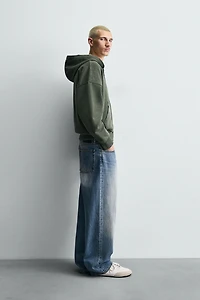 COMBINED WAFFLE HOODIE SWEATSHIRT