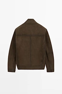Suede leather jacket