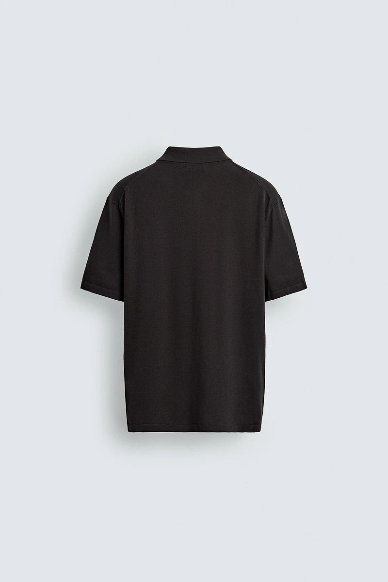 REGULAR FIT COTTON BLEND KNIT POLO