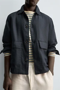 100% LINEN OVERSHIRT