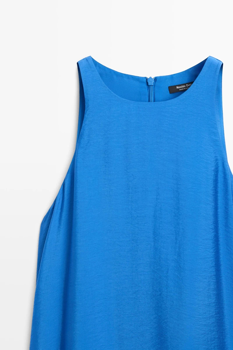 Flowing long halter dress