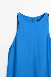 Flowing long halter dress