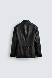 LEATHER BLAZER