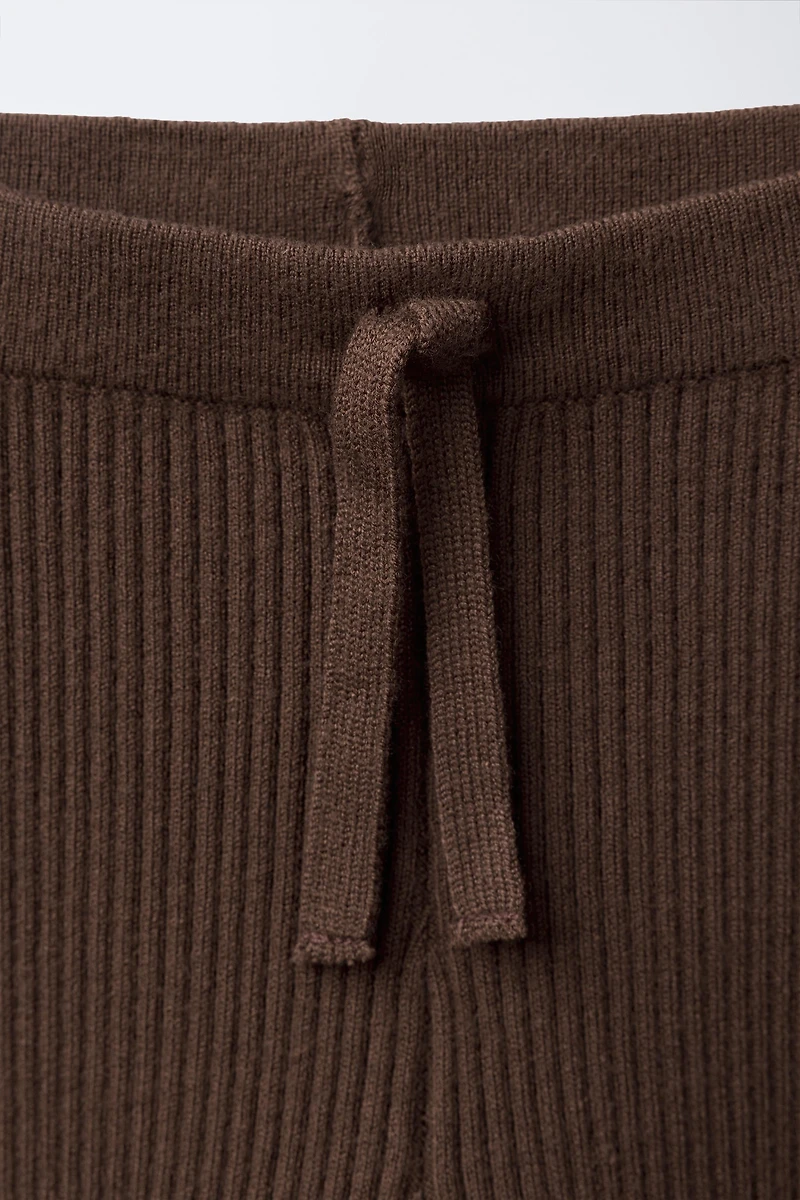 RIBBED KNIT LEGGINGS