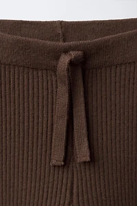 RIBBED KNIT LEGGINGS