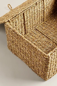 SEAGRASS BASKET WITH LID
