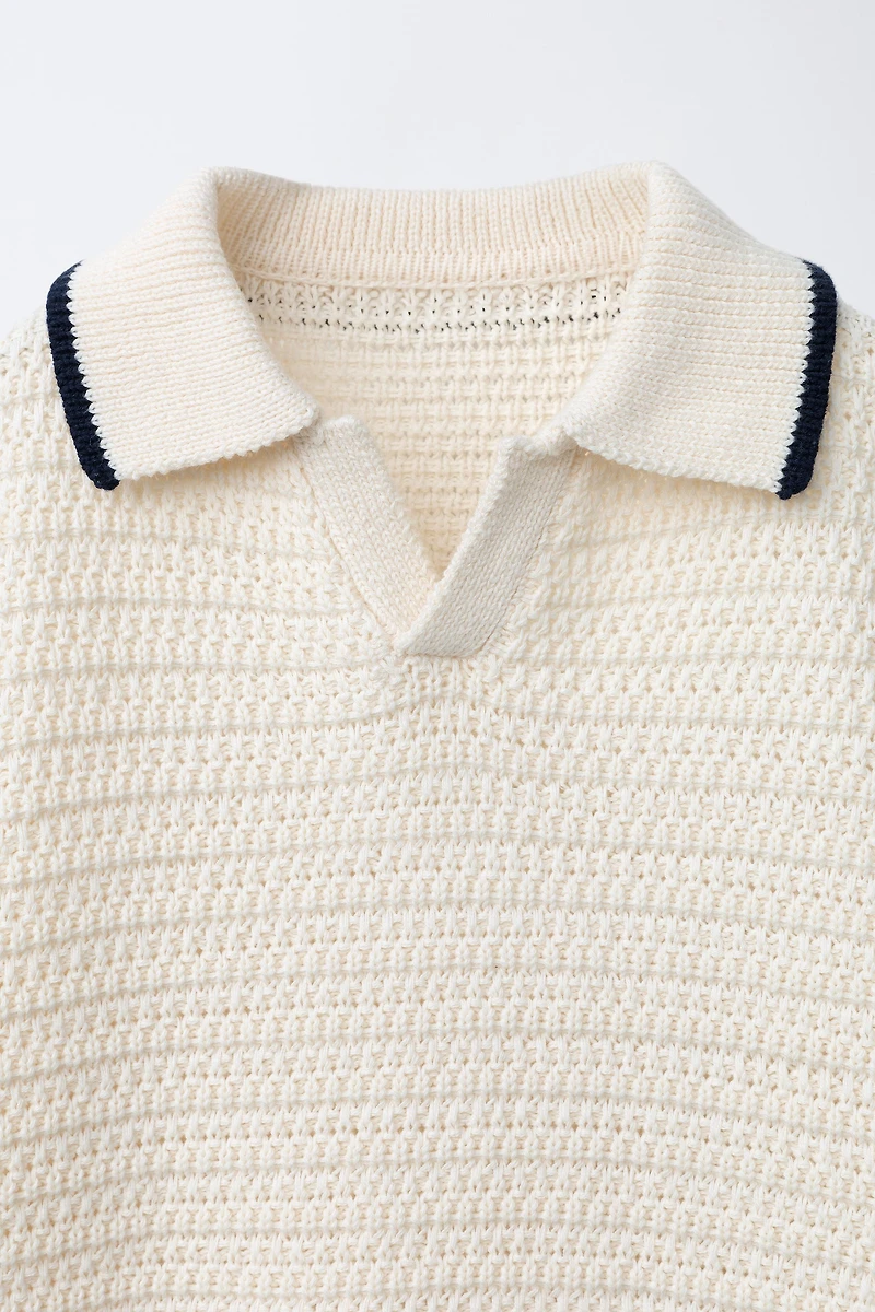 TEXTURED POLO JUMPER