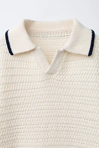 TEXTURED POLO JUMPER