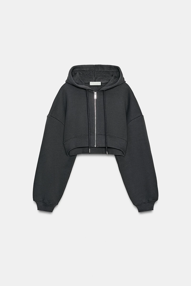 CROPPED HOODIE SWEATSHIRT