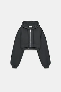 CROPPED HOODIE SWEATSHIRT