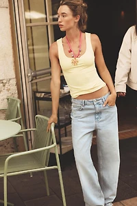 WIDE STRAP POLYAMIDE TOP