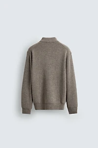 KNIT POLO SHIRT WITH WOOL