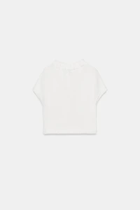 GATHERED NECK KNIT TOP