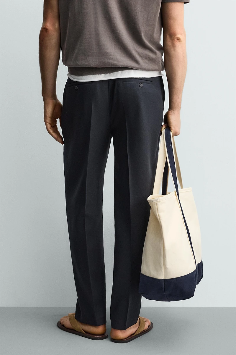 PANTALON REGULAR FIT 100% LAINE