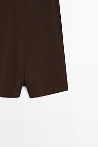 Flowing linen blend playsuit dress
