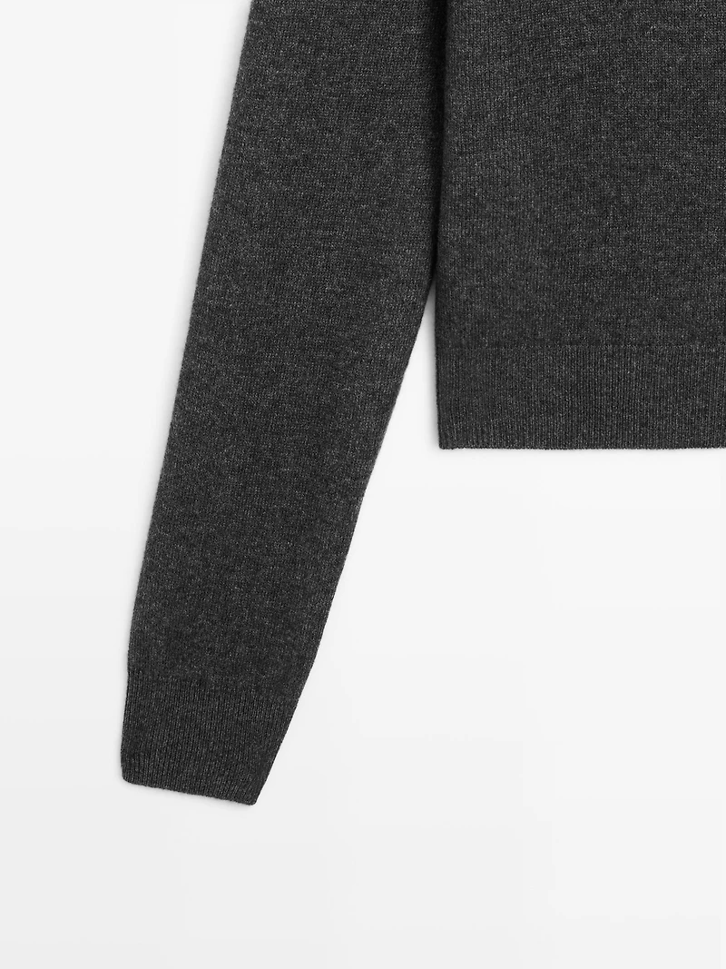Cardigan avec poches en laine mélangée