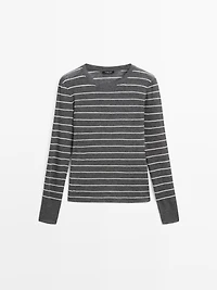 T-shirt léger à manches longues et rayures