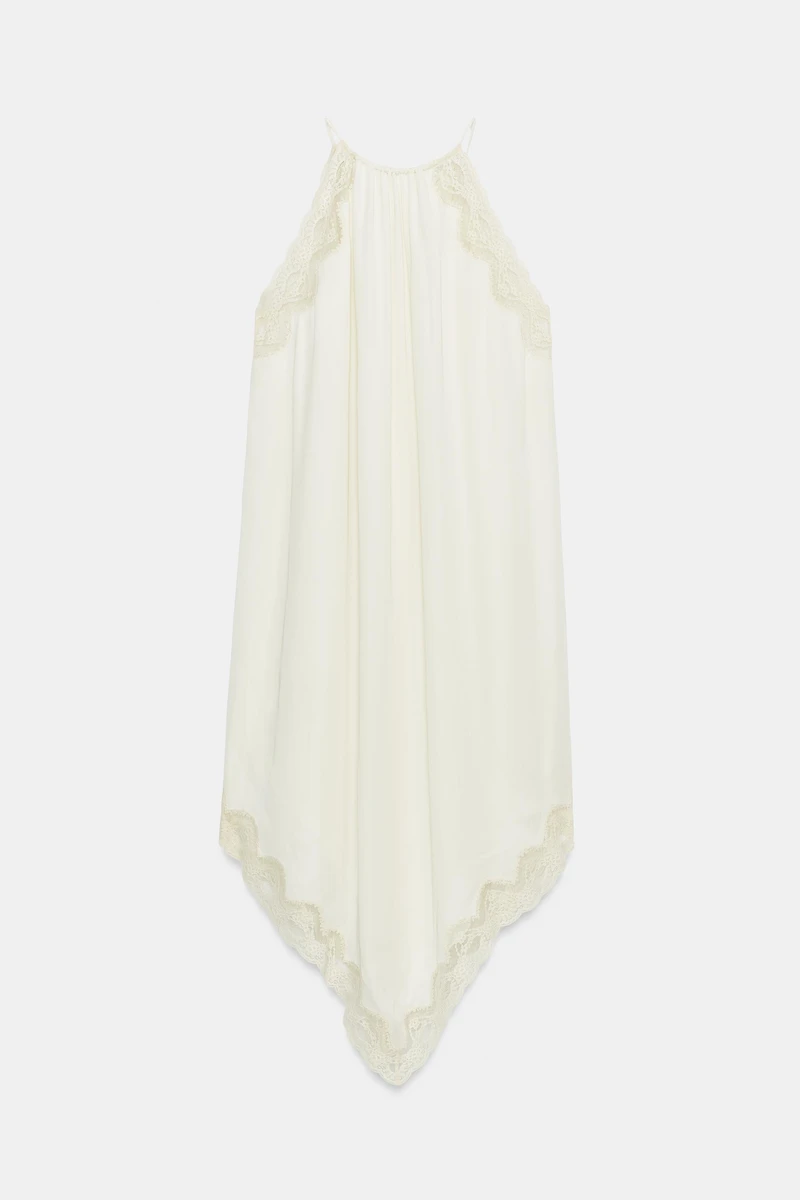 ROBE EN MATIÈRES VARIÉES ET DENTELLE ZW COLLECTION