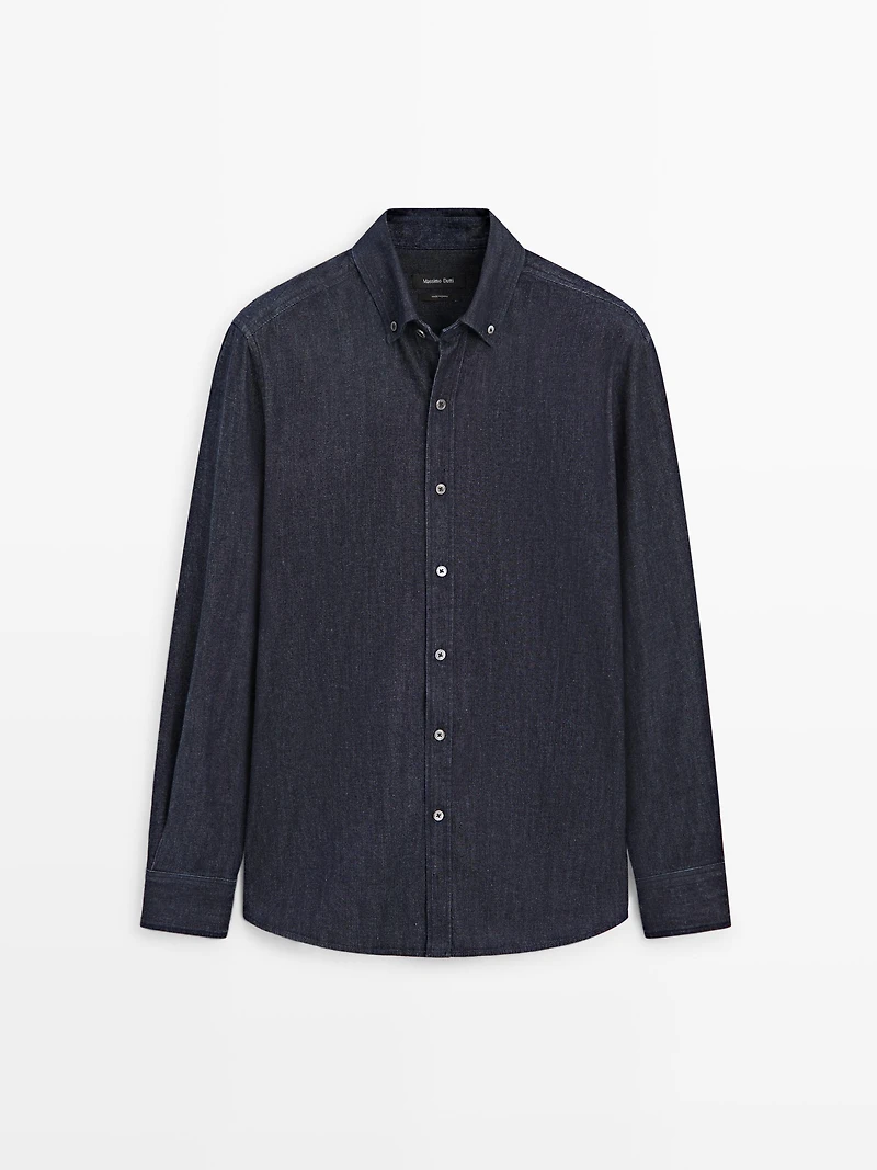 Regular fit denim shirt
