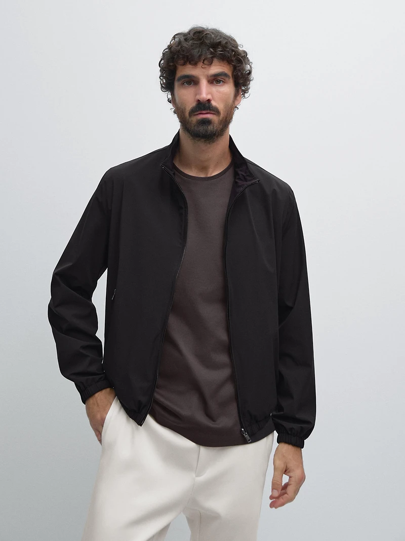 Reversible high neck jacket