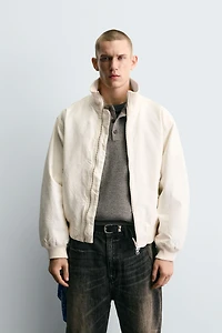 BLOUSON BOMBER EFFET FROISSÉ