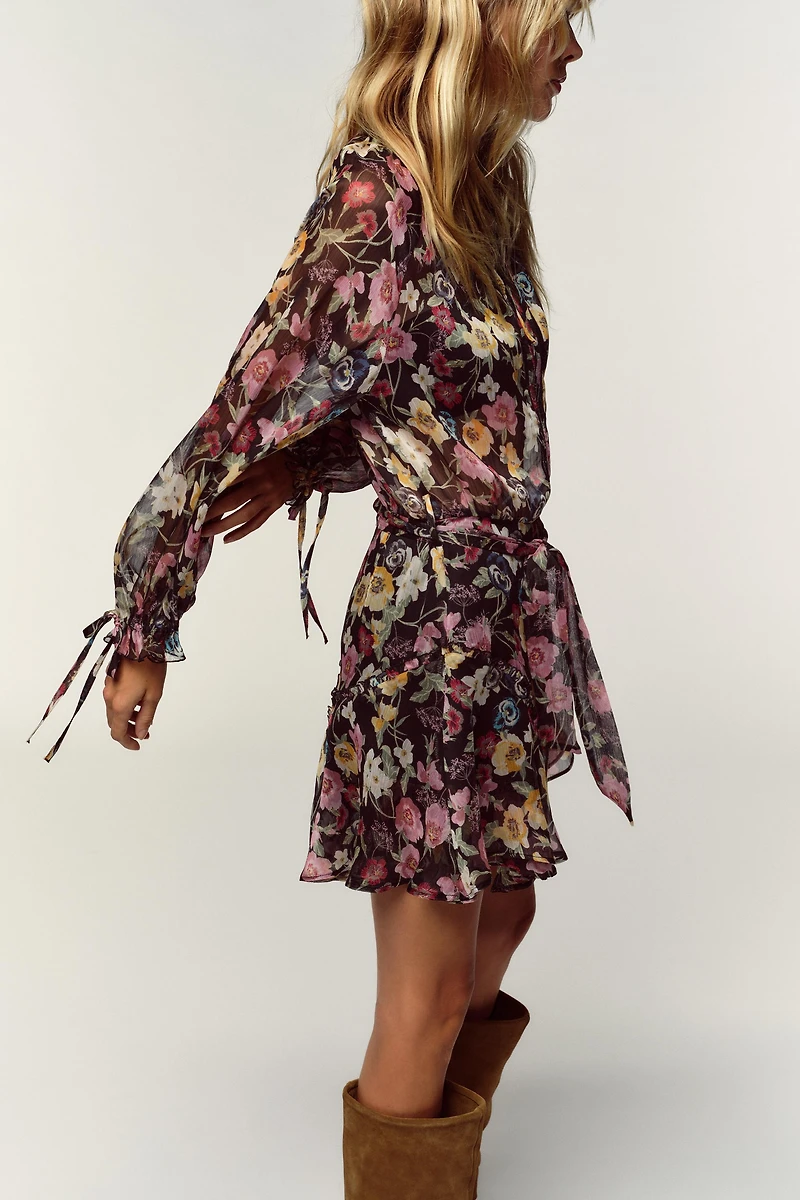FLORAL PRINT MINI DRESS