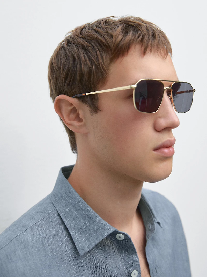 Chemise regular délavée en lin