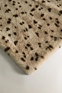 COUVERTURE IMITATION FOURRURE IMPRIMÉ ANIMAL